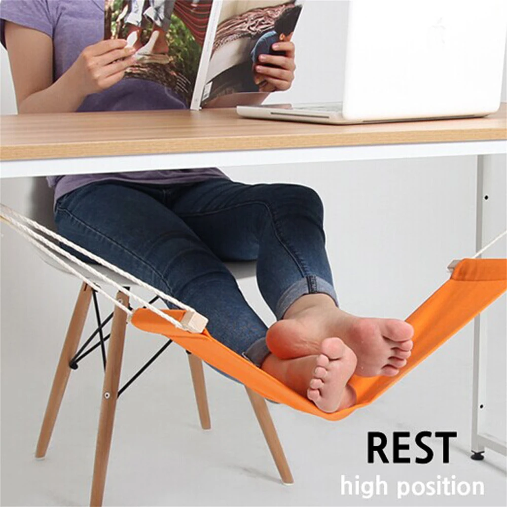 2024 Creative Foot Hammock Comfortable Adjustable Desk Rest Feet Hammock Outdoor Portable Put Foot Seat Hanging Pad Accessories