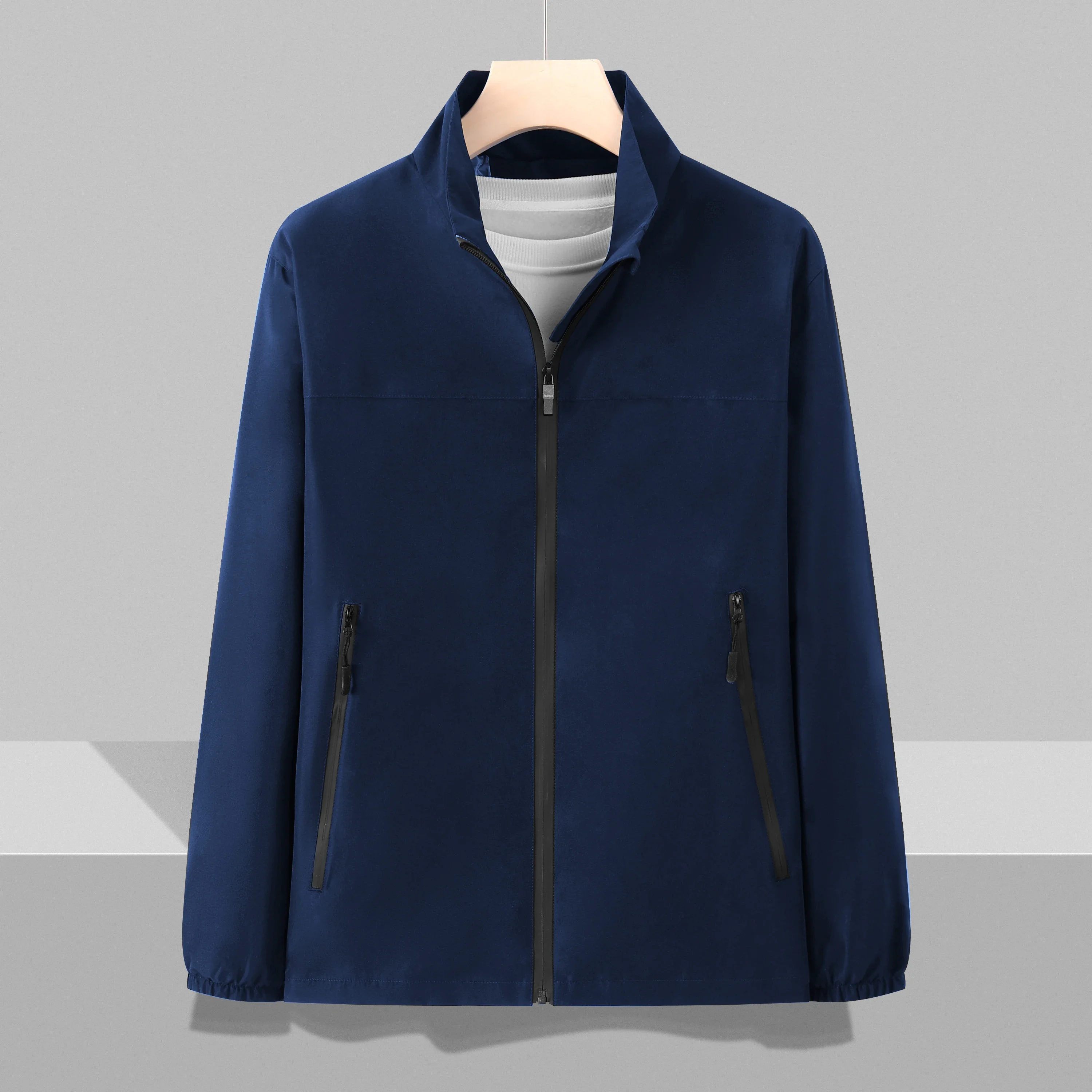 

Sports jacket windproof and waterproof new autumn and winter men's stand-up collar slim jacket casual trench coat couple