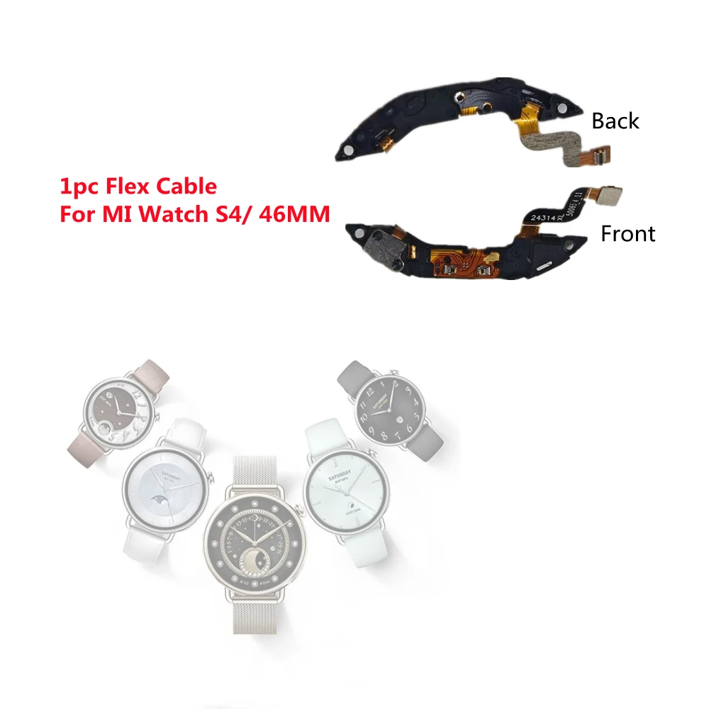 

1 шт., сменный гибкий кабель кнопки питания с подставкой, плоский кабель для запуска с платой для MI Watch S4/46 мм, аксессуары