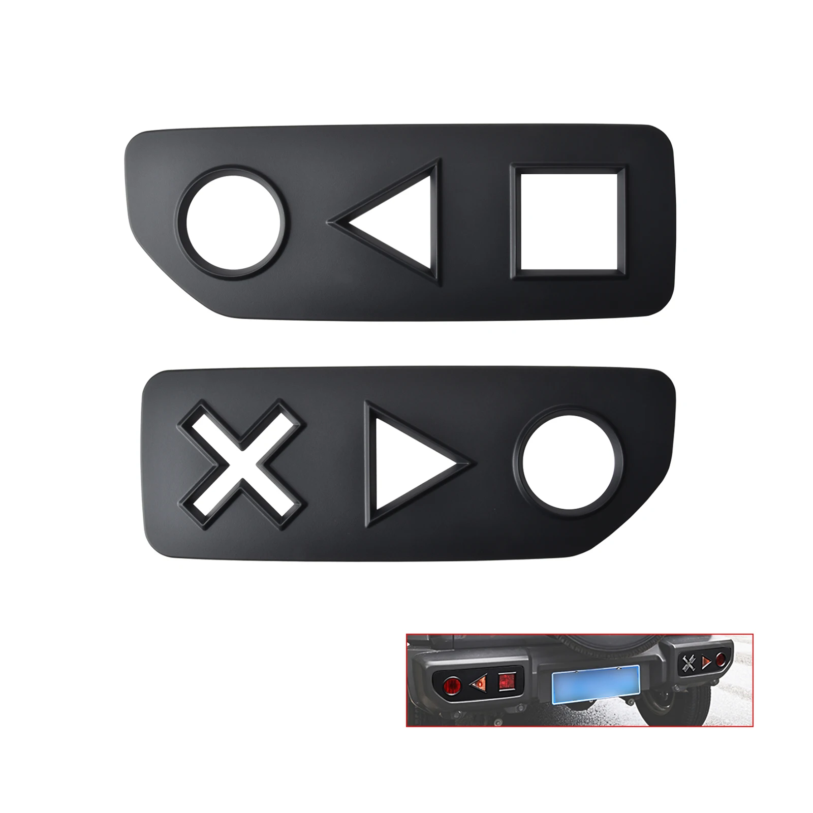 Achterlichtbeschermingsstrip voor Suzuki Jimny 2019-2026 JB64 JB74, zwarte achterlichtbescherming, autolamp, tuning-accessoires, ABS.