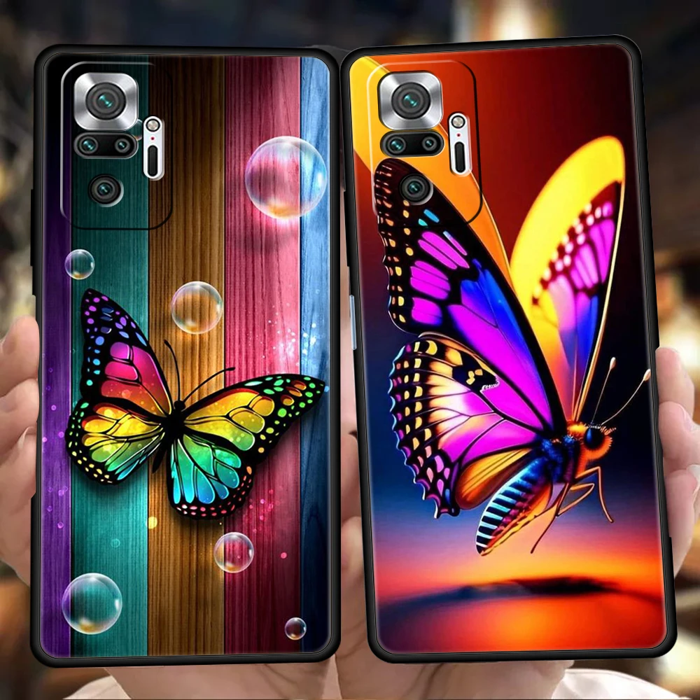 Butterfly Phone Case for Redmi 13C 10C Note 13 12 10 11 Pro Plus