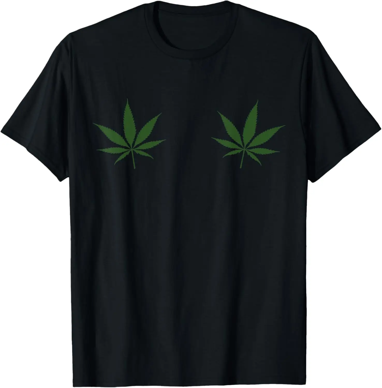 Weed Leaf Boob T Shirt Cute Sexy Trendy T-Shirt