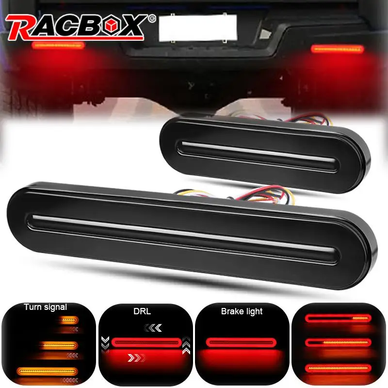 3 In 1 Truck LED Tail Light Brake Rear Stop flash Lamp Trailer Indicator turn signal Lights DRL Car Taillight Waterproof 12V 24V