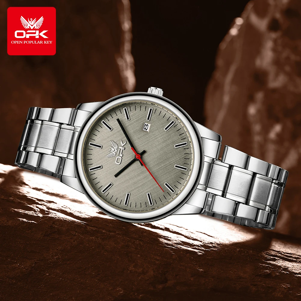 OPK 방수 쿼츠 시계 남성용, 온수 6030, 신제품