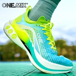 ONEMIX-Zapatillas deportivas profesionales para correr, calzado ultraligero con placa de carbono 2024, con soporte estable y alivio de golpes, para carreras de maratón