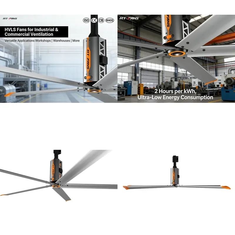 

11ft 14ft 16ft HVLS Ceiling Fan 220V/380V Energy Saving High Airflow Industrial Fan Factory Warehouse Gym Commercial