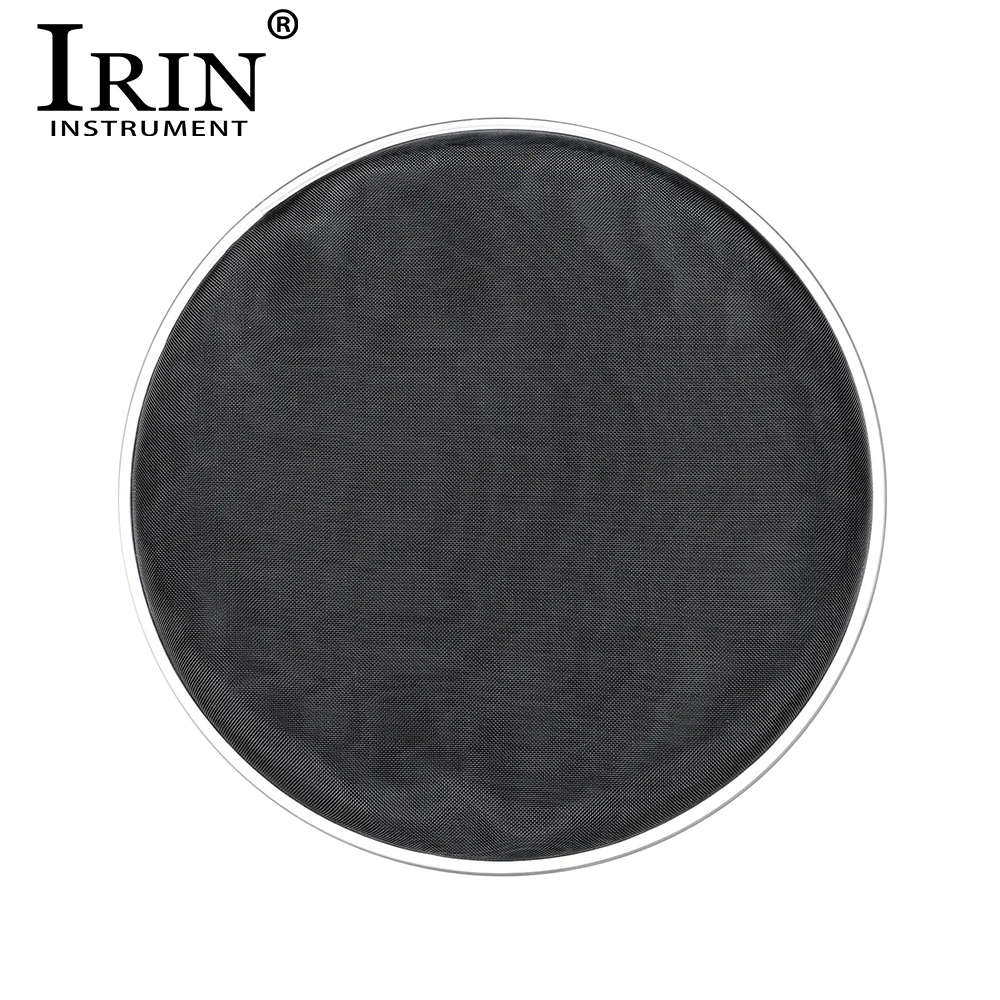 IRIN 10-Inch Nylon Silent Mute Drum Skin Mesh Drum Head Black Double Layer Nylon For Bass Drum Percussion Instrument Accessories