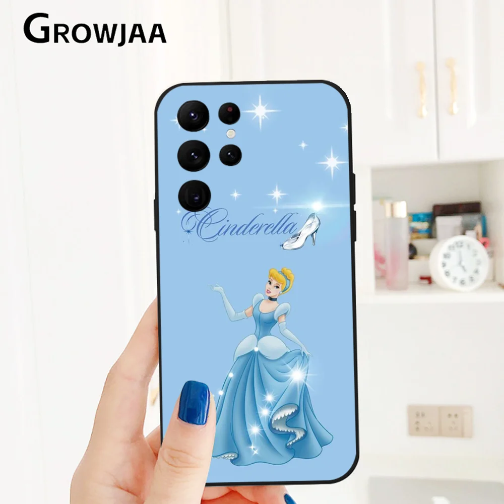Cute Cinderella Princess Phone Case for Samsung Galaxy S24 Ultra S22 S23 Ultra S21 S20 5G Protective Silicone TPU Funda image 5