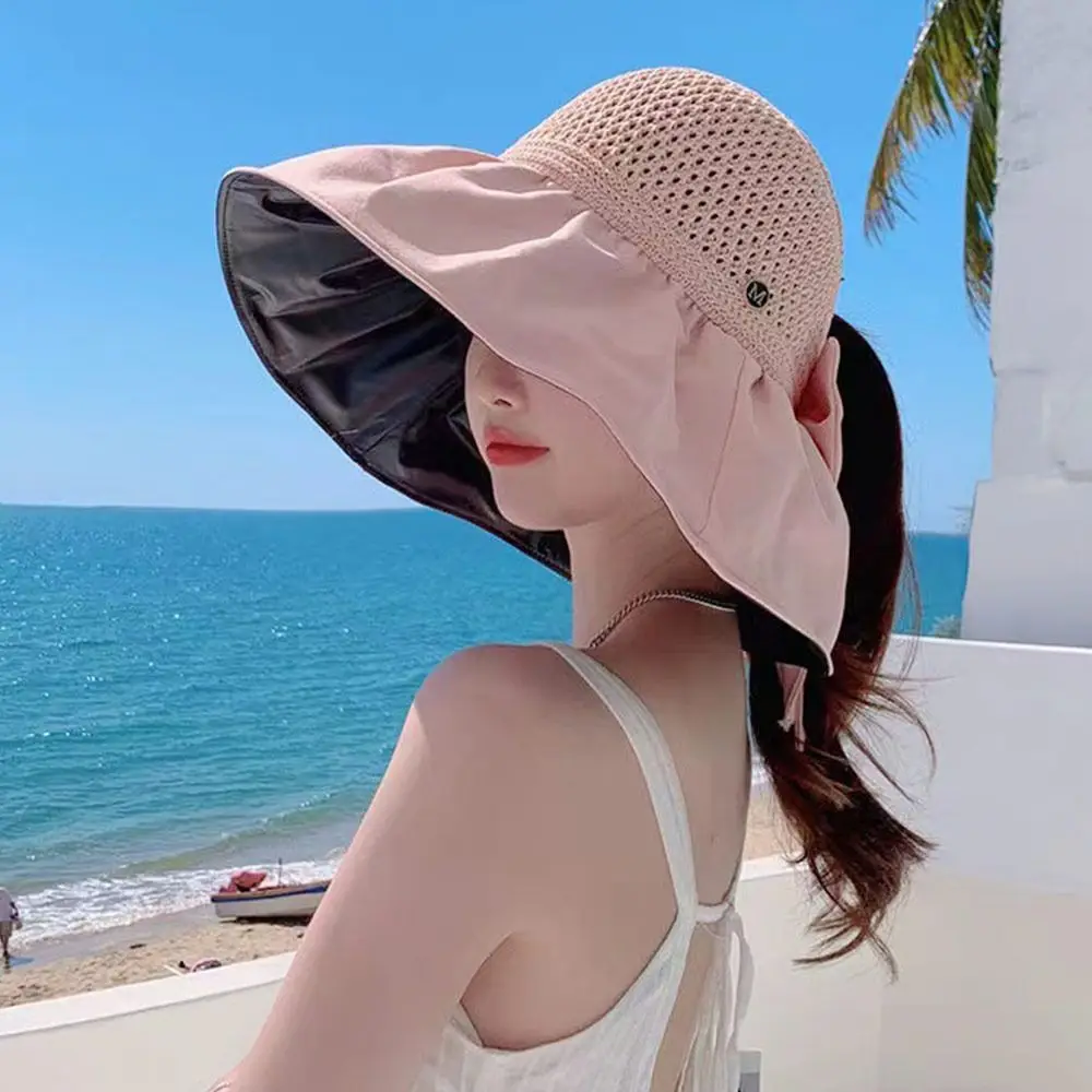 New Summer Women Bucket Hat UV Protection Sun Hats Soft Foldable Wide Brim Outdoor  Fashion Beach Hat Panama Cap