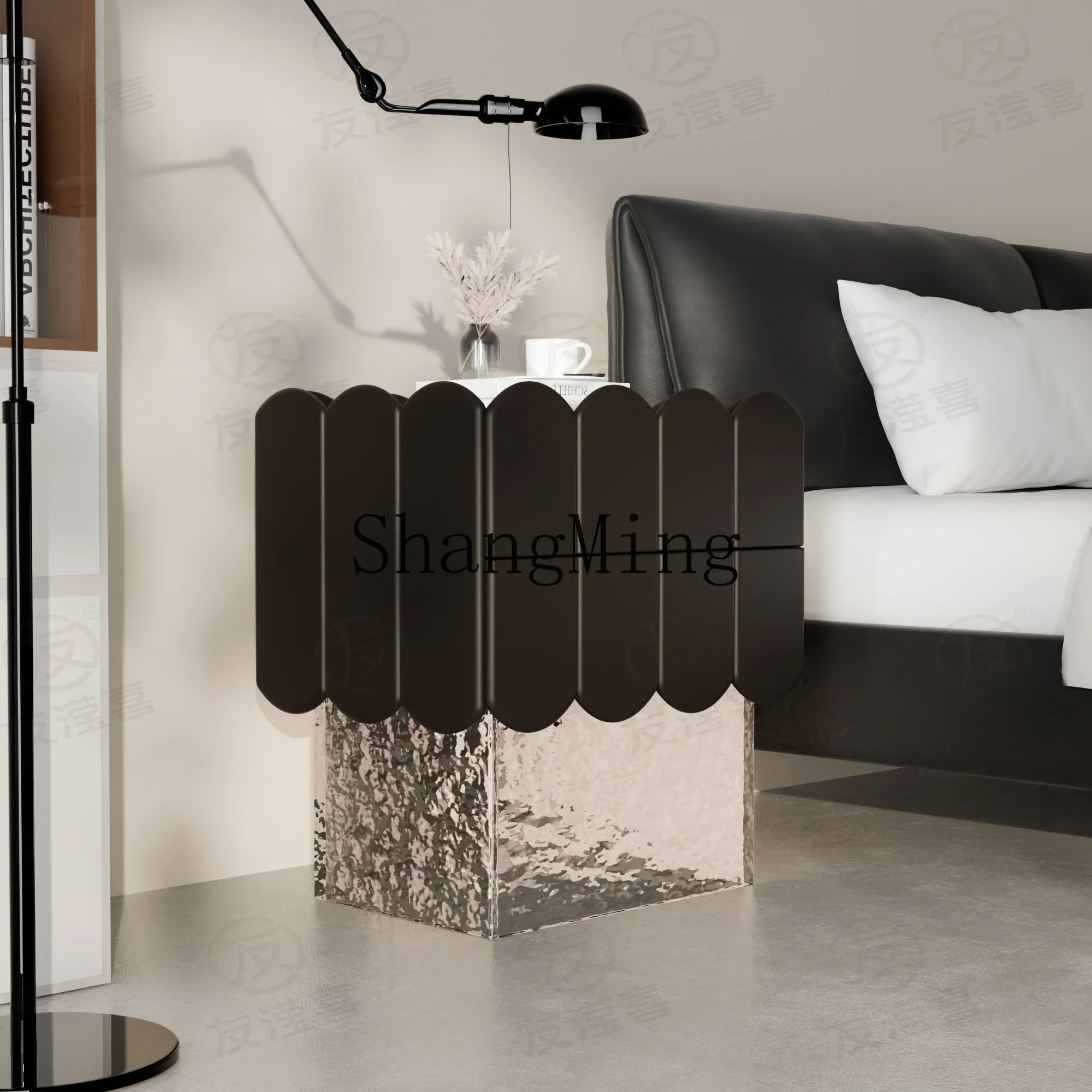 

CL Premium Villa Light Luxury Paint Smart Bedside Table Simple Bedroom Multifunctional Acrylic Storage Cabinet
