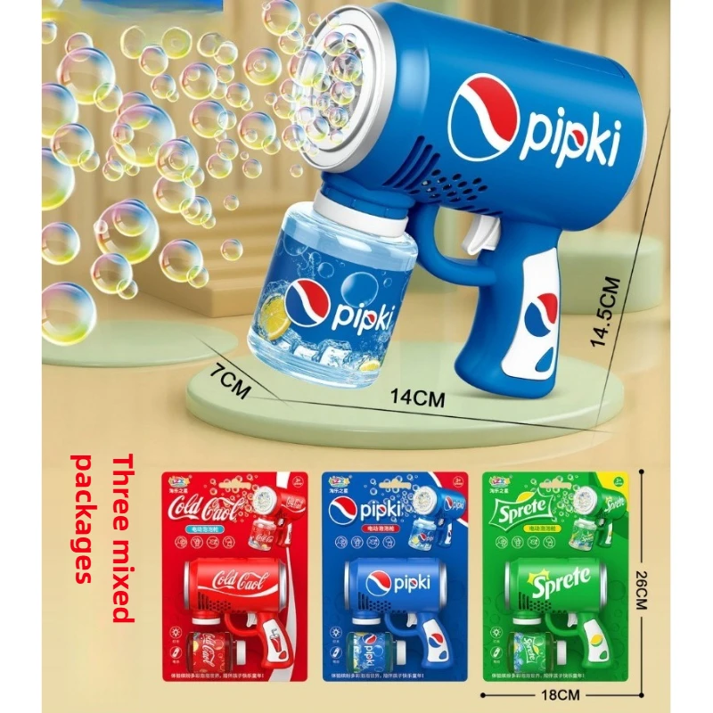 Machine à bulles pistolet à bulles Solution enfant automatique musique lumière portable table fabricant de bulles cadeau pour fête d'anniversaire en plein air