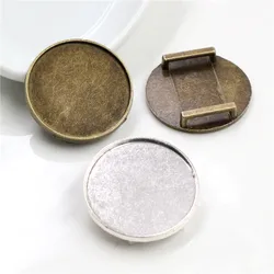10pcs 25mm Inner Size Antique Silver Plated Colors Square Cabochon Base Cameo Setting Charms Pendant For 10 mm Leather Bracelet
