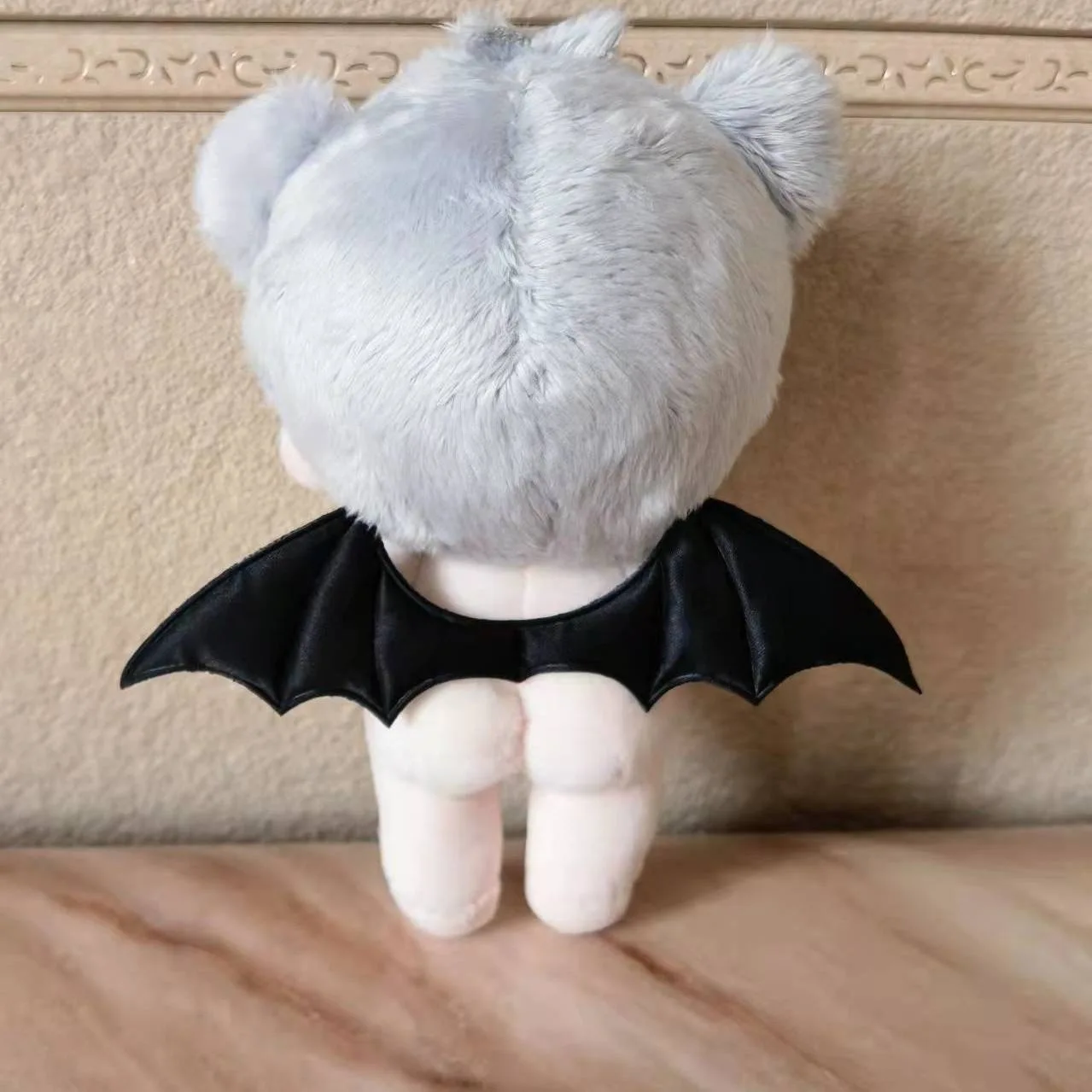 Little White Angel Wings Black Red Devil Bat Wing for 10/15/20cm Plush Dolls and 1/3 1/4 1/6 BJD Dolls Toy Wings Accessories