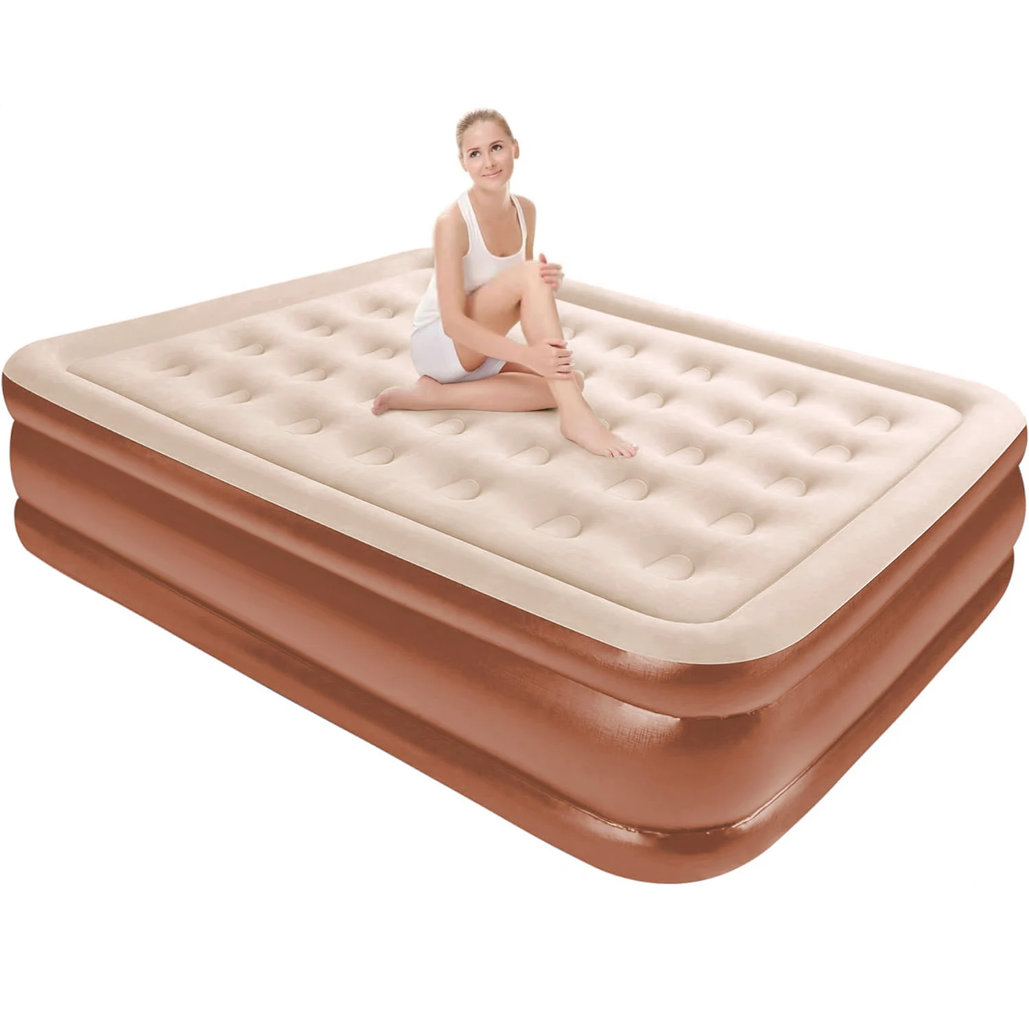 Heightening Thickening Air Mattress Inflatable Bed Home Single Air Mattress Double Lunch Break Outdoor Bed Air Cushion Nap Bed