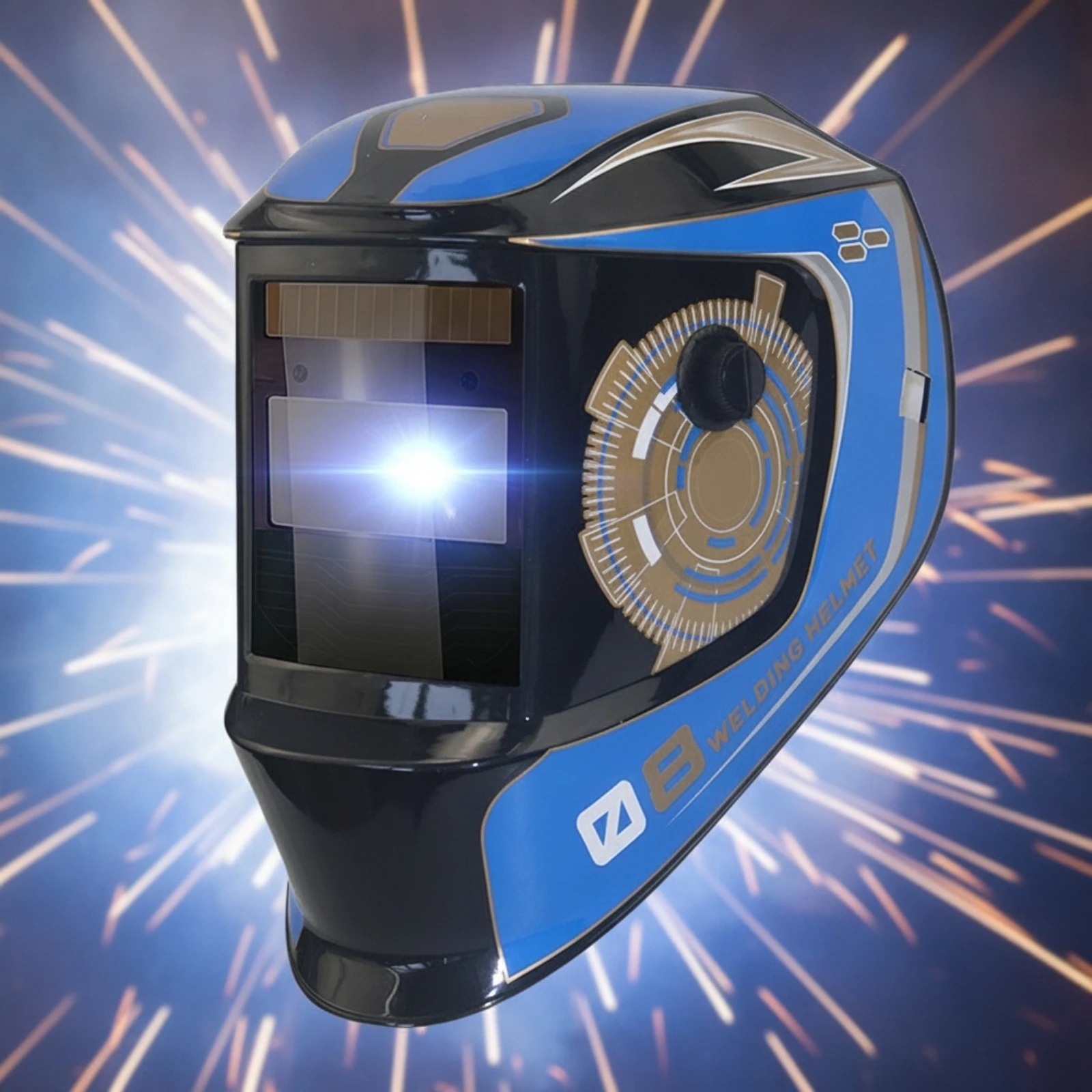 Joining Helmet with Auto-Darkening True-Hue Joining Helmet /IR Protection Anti-Glare for Welders, Workshop