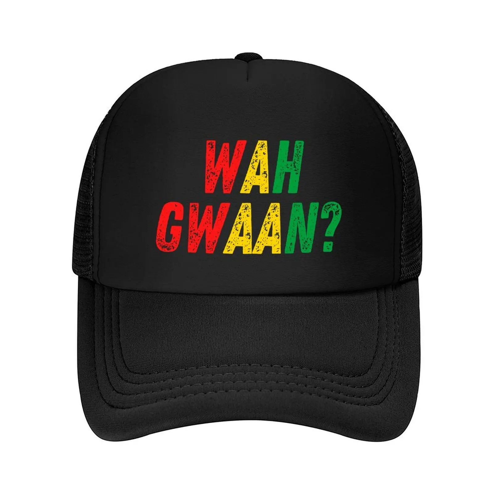 

Wah Gwaan Ямайский Patois Slang for What's up Reggae Rasta Colors Бейсбольная кепка на день рождения Роскошная мужская шляпа для мальчиков и девочек Женская