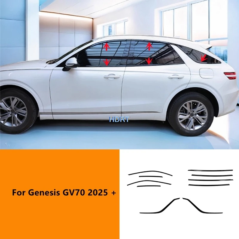 

Для Genesis GV70 2025 + Стайлинг автомобиля, дверь, окно, боковое стекло, отделка кузова, защитная крышка, декоративные аксессуары, внешняя наклейка