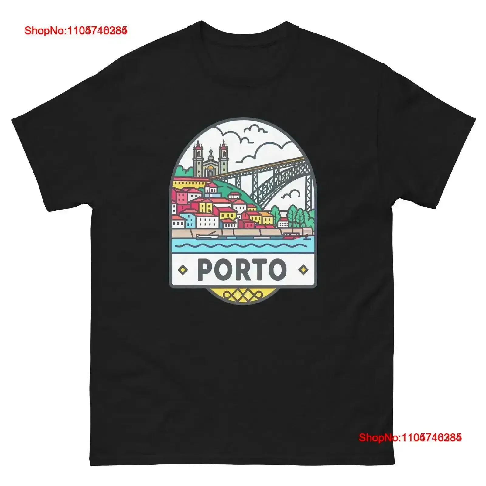 Porto World Travel Urban Area City T Shirt vintage Washed Versatile streetwear Stylish Breathable graphic Slightly fashion