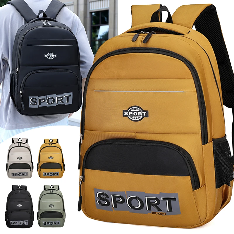 

Oxford Cloth Backpack Waterproof Wear-resistant Travel Student Bookbag Casual Travel Unisex 20-35L Capacity 15 Inch Laptop