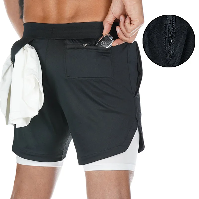 ASRV Men's Summer Quick Dry Running 2 in 1 Shorts Sports Jogger Short Pants Male Gym Fitness Workout Sweatpants Plus Size M-5XL