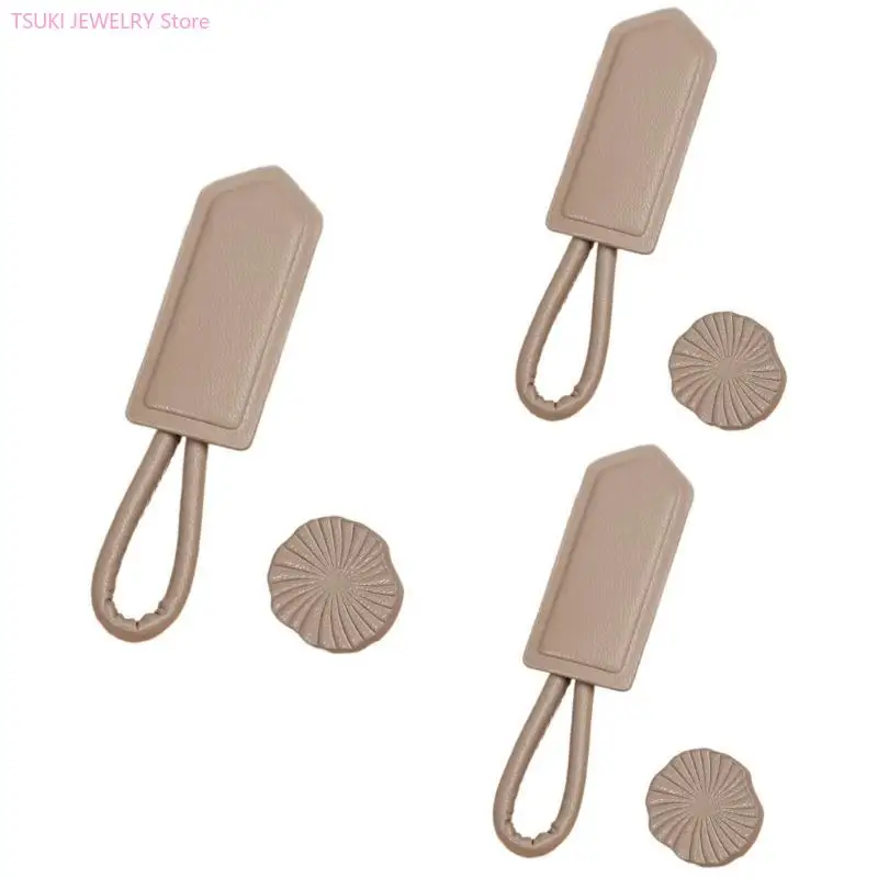 62KE 3lots Toggle Clasps Sweater Button Clothes Horn Leather Buckles Coat Buttons