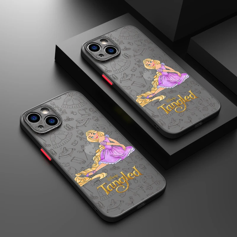 

Rapunzel Princess Disney For iPhone 15 14 13 12 11 Pro Max XS Max X XR 7 8 Plus Frosted Translucent Phone Case