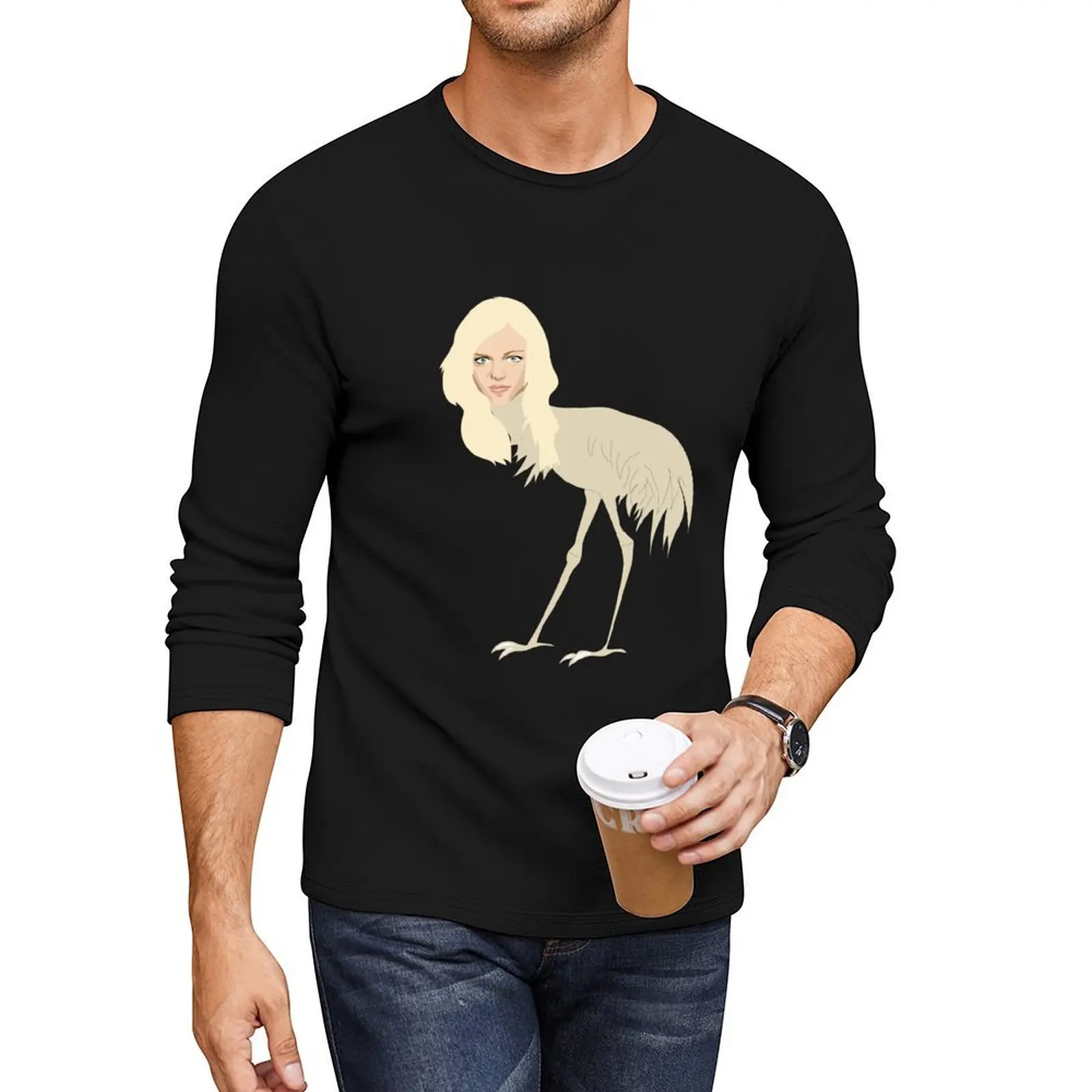 

Dee Is A Bird Long T-Shirt boys animal print shirt plus size t shirts graphic t shirt black t shirt mens vintage shirts