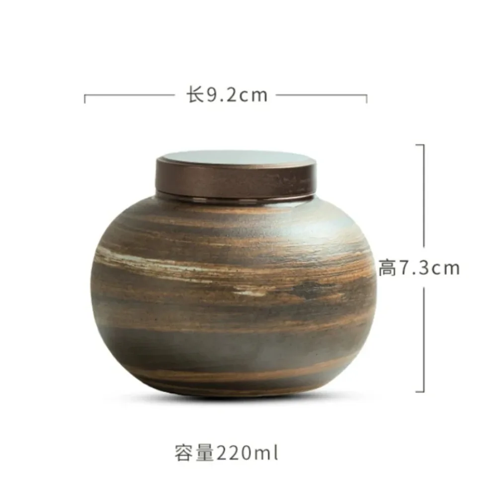 Ceramic Tea Caddy Vintage Tea Can Storage Jar Storage Bottle Candy Jar Tea Container Food Organizers Sealed Jars Teas Box