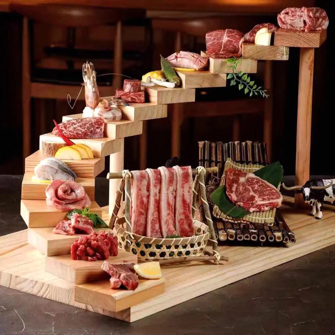 Step by step, Japanese barbecue restaurant tableware, personalized hot pot restaurant, artistic conception cuisine, creative sus