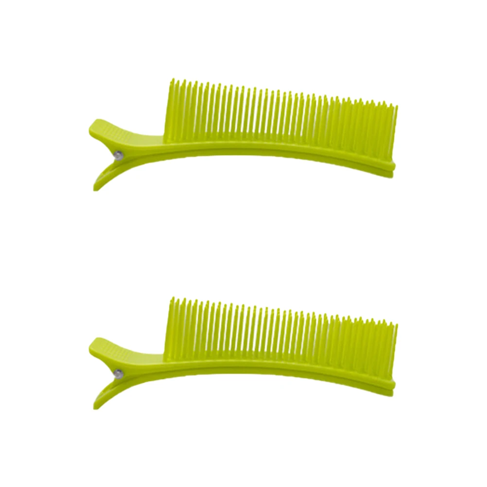 

2pcs Sectioning Hair Clips Comb Portable Lightweight Durable Safe Travel Use Hairdressing Salon Pins