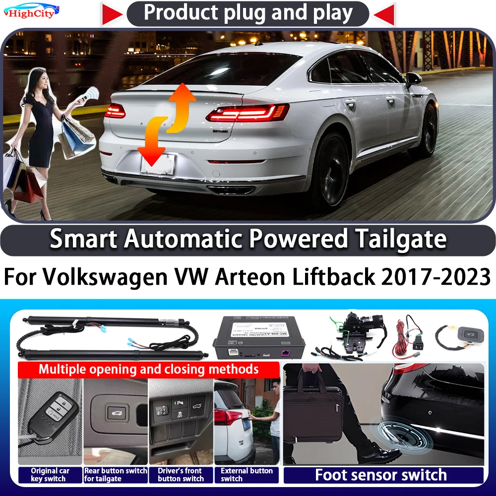 

For Volkswagen VW Arteon Liftback 2017-2023 Smart Automatic Powered Tailgate Key Control Trunk Close Kit Electric Power Tailgate