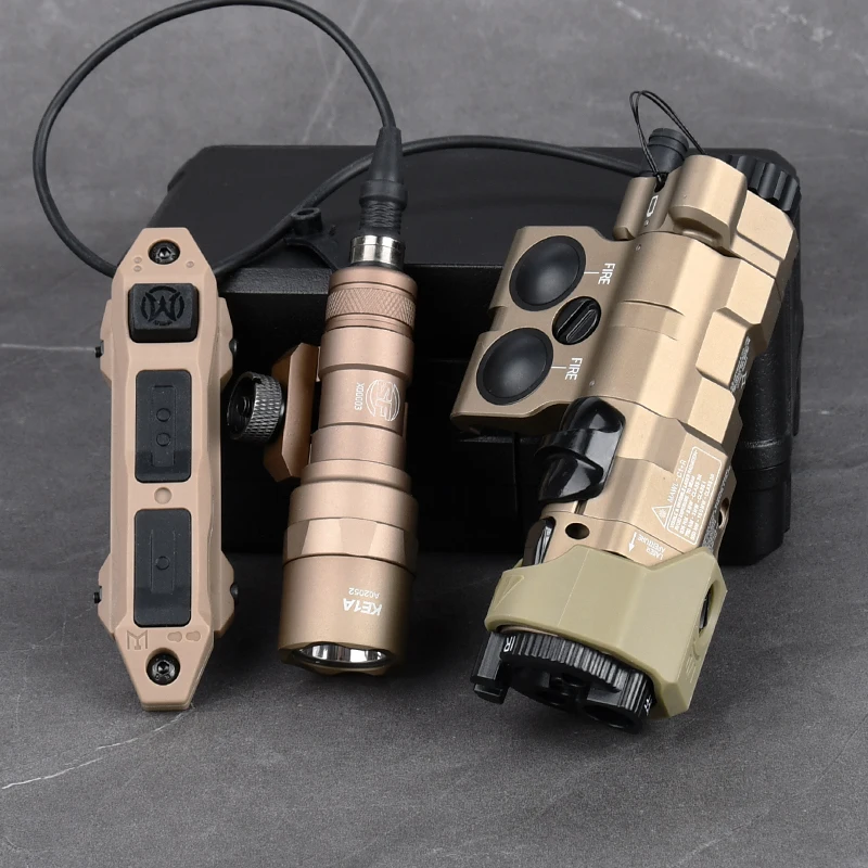 WADSN New Tactical Metal CNC MAWL C1 Red Dot Green Blue IR Aiming SF M300 M600 AR15 Flashlight Airsoft Weapon Light PEQ15 DBAL