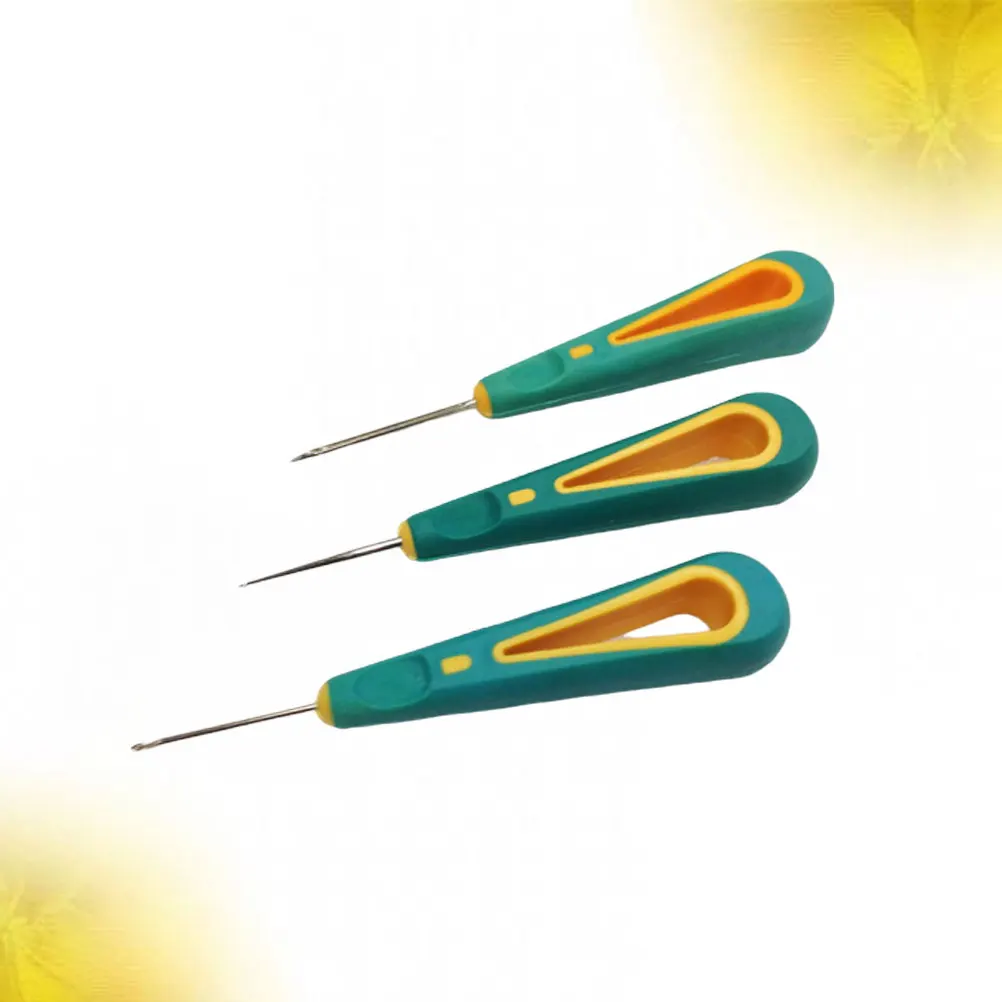3 Pcs Awl Set Shoe Repair Craft Tool Kits Sewing Craft Tool Kits Sewing Accessories DIY Projects Handmade Patch