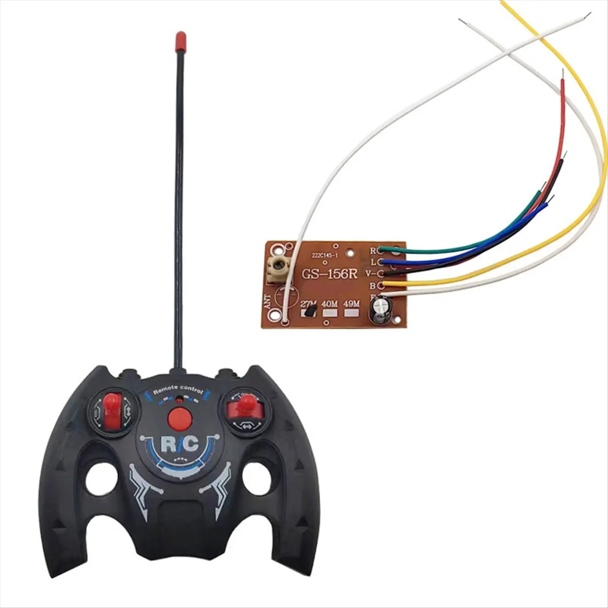A59E 4CH RC 27MHz Circuit Remote Control PCB Transmitter and Receiver Board with Antenna Radio System Car Accessories