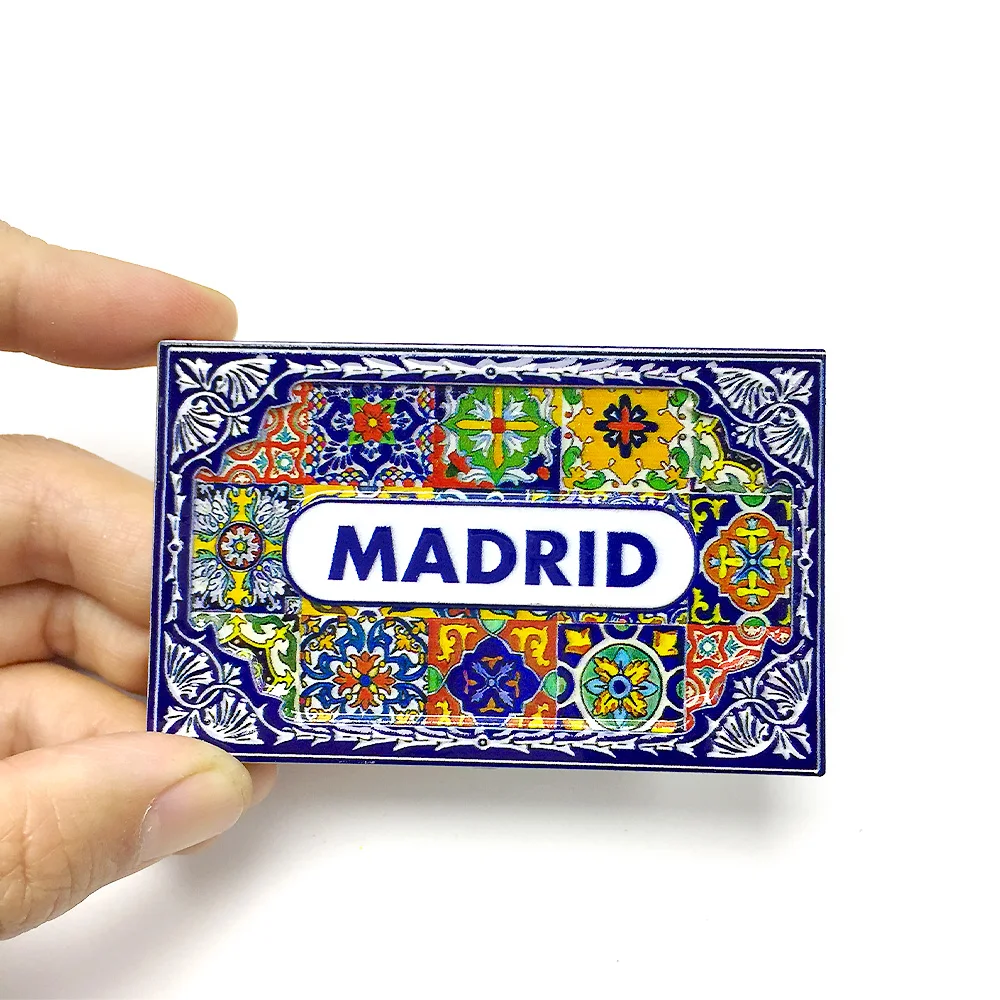 

MADRID Resin Refrigerator Magnet Decorative Sticker Handmade, Colorful, Spanish Style