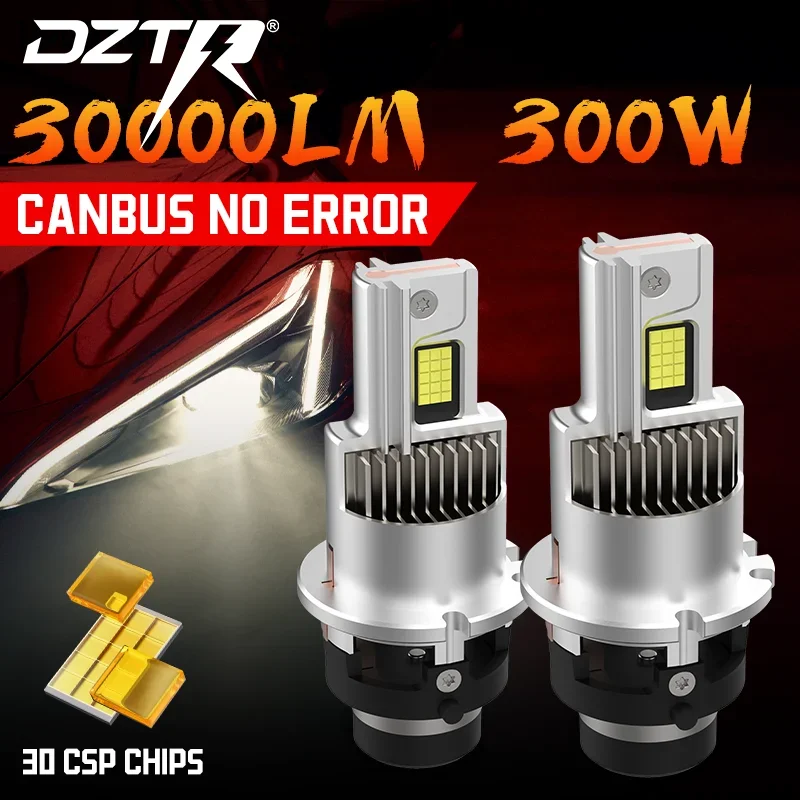 DZTR D2R D4R automotive LED headlight HID bulb R Special Model 1:1 LED 6000k  Canbus 30000LM lamp Automotive turbofan lamp