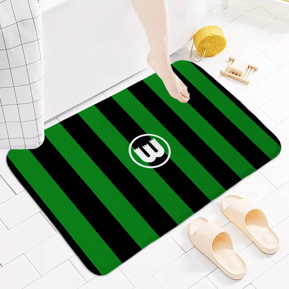 Bath Mat Rug Bathroom Foot Mat Non-slip Mat Small Floor Mats Door Mat  VfL W-wolfsburg-g Fc Entrance Carpet for Kitchen Rugs