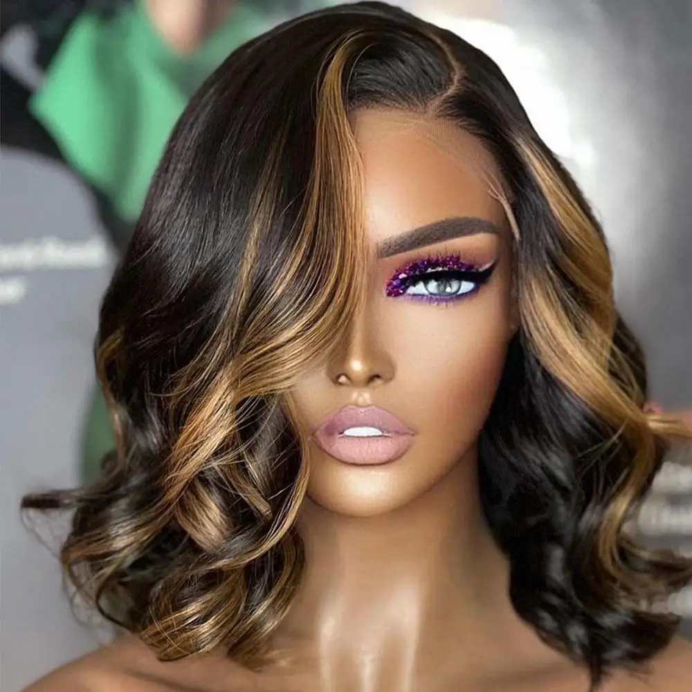 

Парик Jessies 13*5 с боковым пробором, волнистый, длиной до ключиц, с мелированием медово-русого цвета, из натуральных волос, без клея.