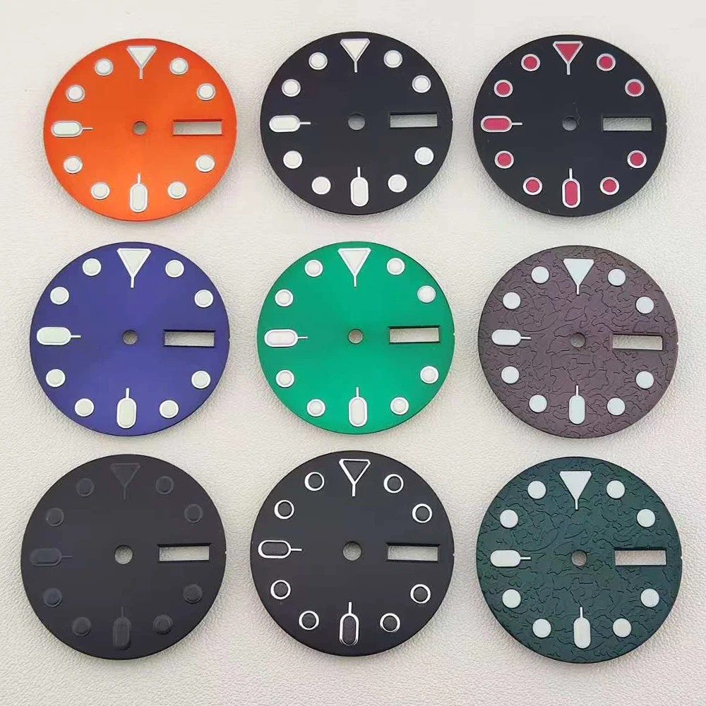 

Циферблат часов 28,5 мм nh36 с двойным календарем, зеленый/без люминесценции, подходит для автоматического механизма NH36, с возможностью нанесения логотипа.