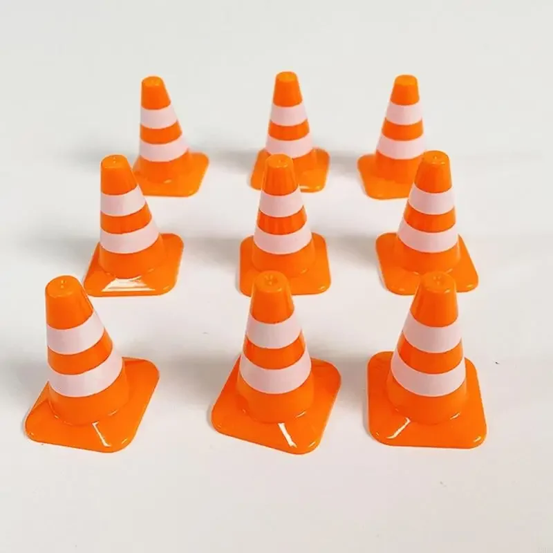 10 قطعة المناظر الطبيعية الصغيرة مخاريط المرور علامات الطريق واقعية للأطفال أوقات اللعب التعليمية النشاط إعداد المشهد الدعائم #1