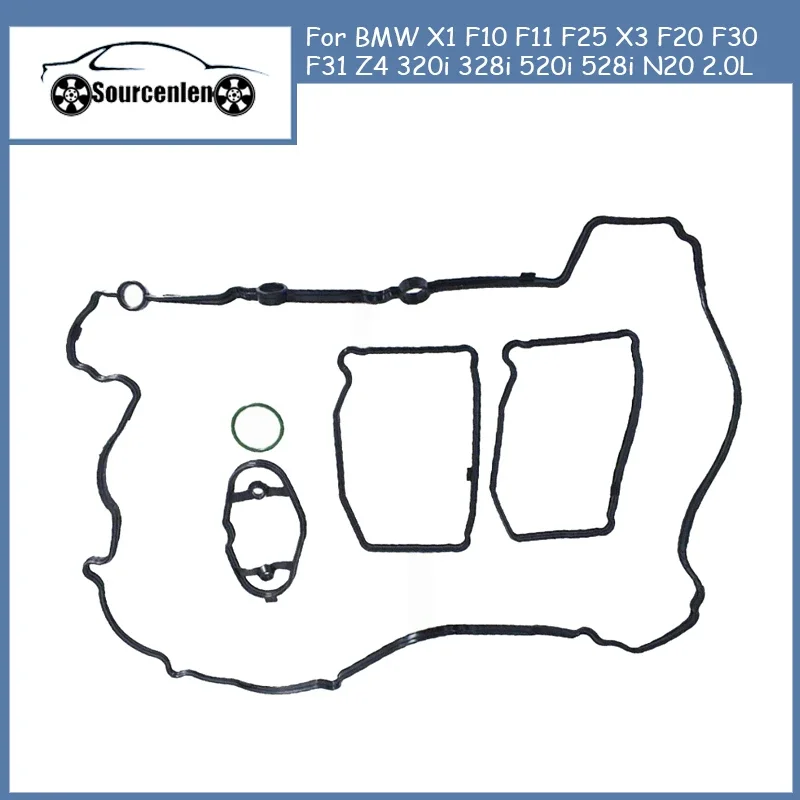 Brand Valve Cover Gasket Rocker Set 11127588418 For BMW X1 F10 F11 F25 X3 F20 F30 F31 Z4 320i 328i 520i 528i N20 2.0L