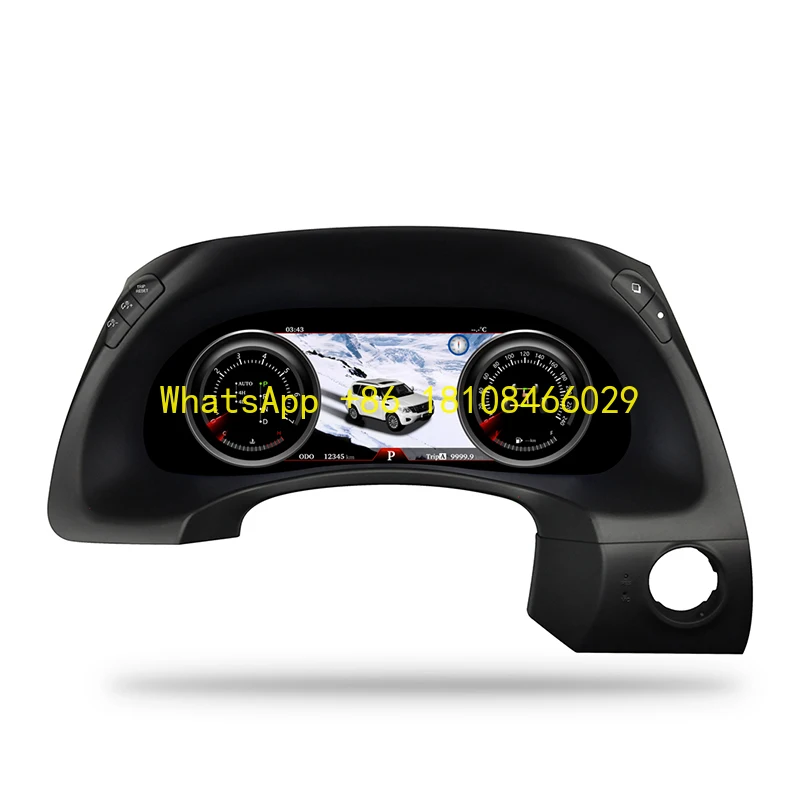 

WEIJUNPRO 12.3\" Screen Digital Speedometer Dashboard Cluster with GPS CD Player USB Connectivity for Nissan Patrol 2015-2019