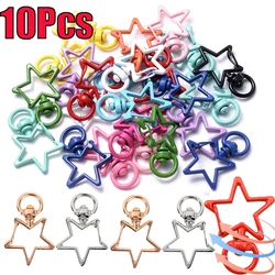 Star Shape Key Chain Lobster Clasp Hooks Trigger Clips Buckles for DIY Jewelry Making Gold Silver Rotation Key Rings Accessories