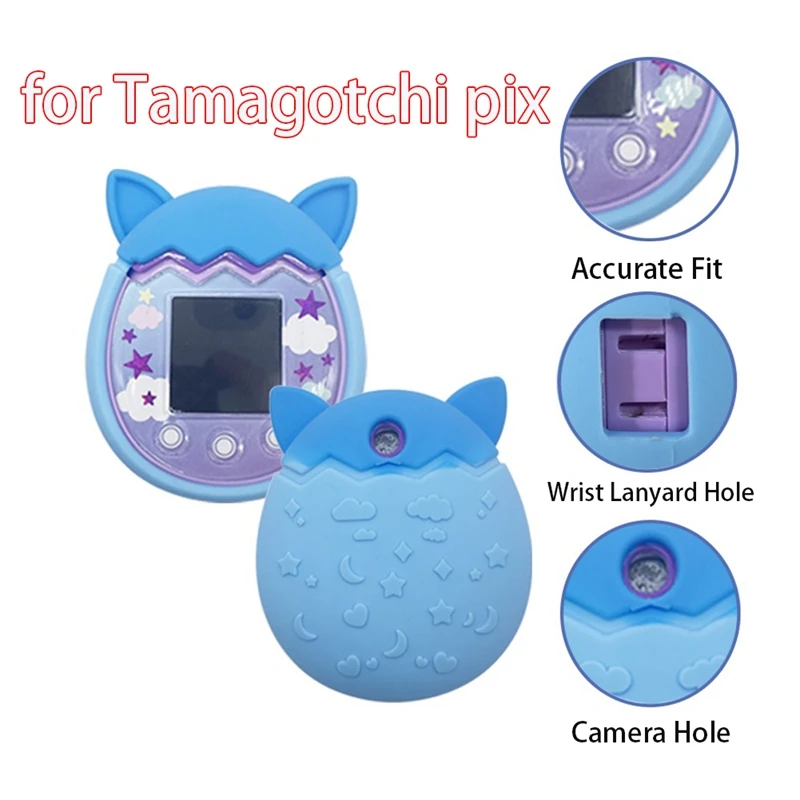 For Tamagotchi Pix Silicone Case Cover Virtual Electronic Pet Machine Cute Protective Cover Shell Waterproof Case