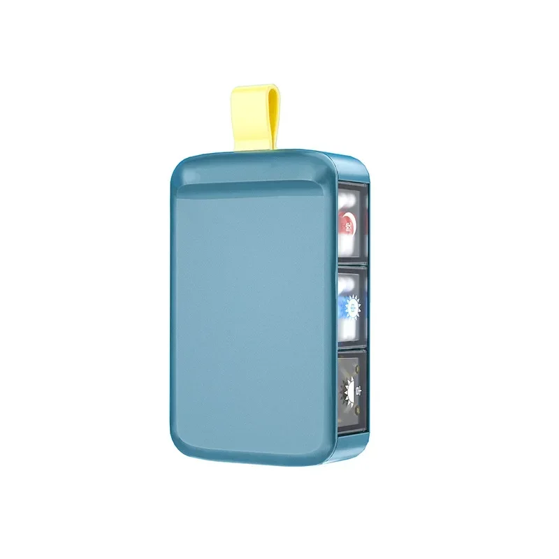 

Creative Medicine Box with Three Compartments Pop-up Packaged Medicine Box Portable Storage Box for Travel Medical Storage