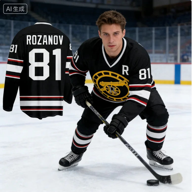 

Мужская хоккейная футболка Boston Raiders 2026 года, Илья Розанов, винтажная, для спорта и отдыха, с V-образным вырезом