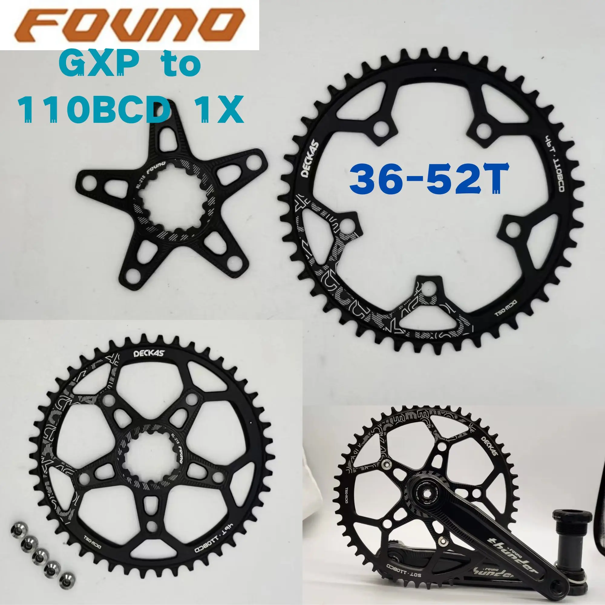 FOVNO Road Folding Bike GXPS Three Pin straight Mount plus and Minus Tooth Platter 36/38/40/42/ 44/46/48/50/52T supports 7-12 s