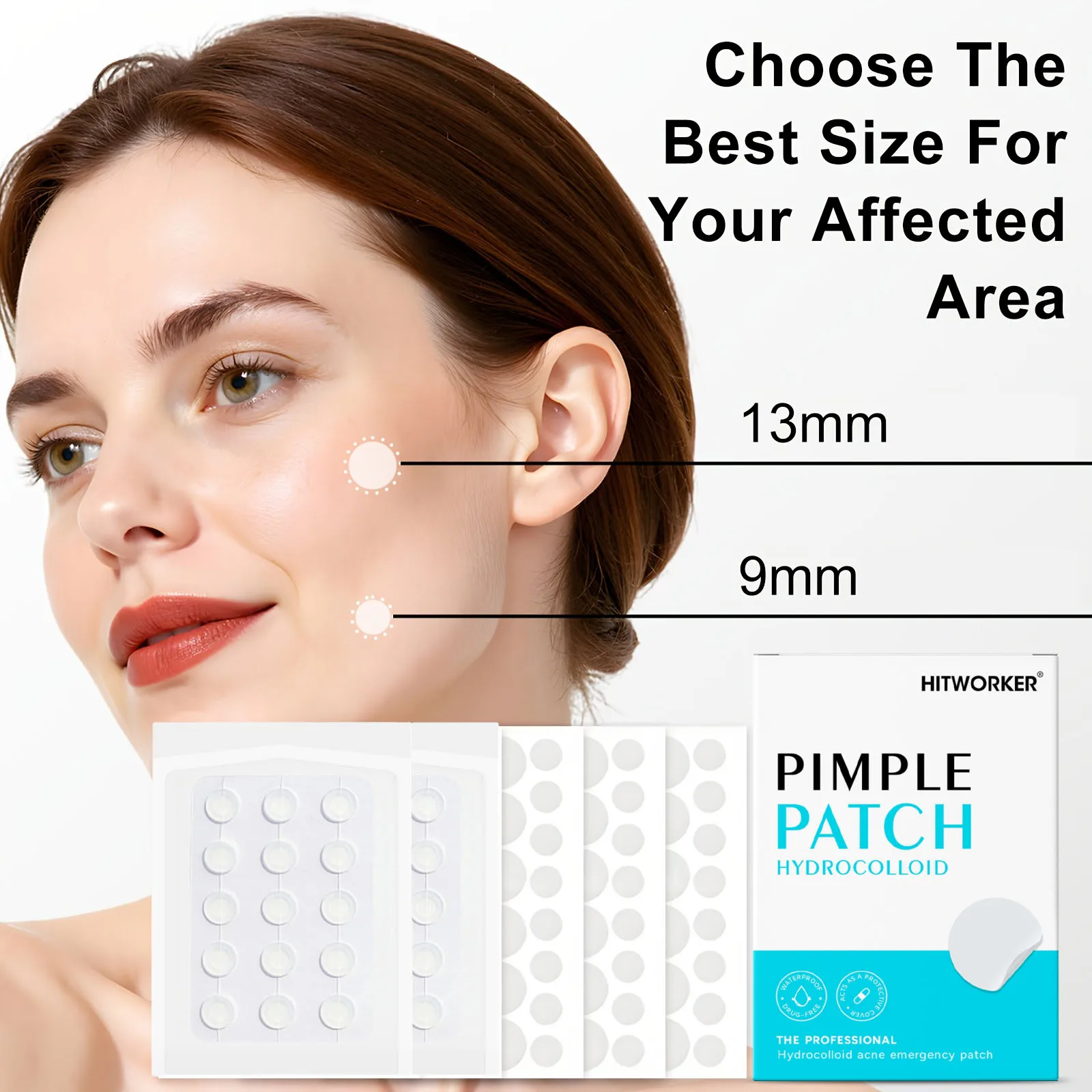 138PCS Invisible Waterproof Hydrocolloid Acne Patch for Facial Cleansing Care Essence Tool Accessory Suitable for All Skin Types image 3