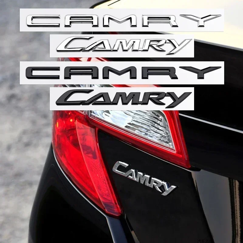

1pcs 3D ABS high quality for Camry car Letter front Emblem Rear tail trunk Decals badge sticker Decal styling auto Accessories