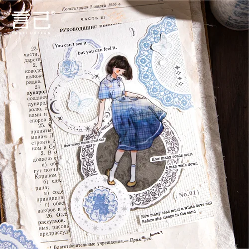 Imagen 2 del producto 1 Uds./1 lote de cintas adhesivas decorativas, pegatinas japonesas de papel para álbum de recortes decorativo de estética jungla